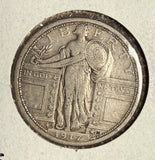1917-D Type-1 Standing Liberty Quarter, CH XF. (14656)