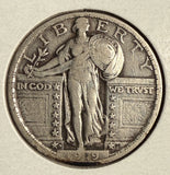1919-D Standing Liberty Quarter, Circulated. (14710)