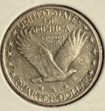 1920-S Standing Liberty Quarter, AU+. (14726)