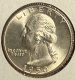 1950-S Washington Quarter, MS60+. (14772)