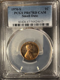 1970-S Small Date Lincoln Cent, PF67RD CAM, PCGS, (14792)