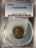 1926-D Lincoln Wheat Cent, MS63BN PCGS, (14820)