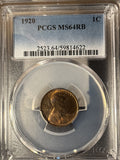 1920 Lincoln Wheat Cent, MS64RB, PCGS, (14840)