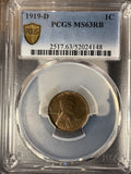 1919-D Lincoln Wheat Cent, MS63RB, PCGS GS  (14842)