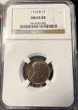 1912-D Lincoln Wheat Cent, MS65RB NGC. (14866)