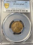 1909-S VDB Lincoln Wheat Cent, XF45 PCGS. (14914)
