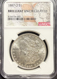 1887-O Morgan Silver Dollar, Brillian Uncirculated, NGC (14946)