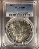 1887-O Morgan Silver Dollar, MS64 PCGS, (14956)