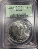 1889-O Morgan Silver Dollar, MS63 PCGS OGH, (14958)
