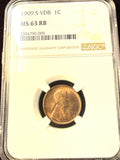 1909-S VDB Lincoln Wheat Cent, MS63RB NGC (15003)