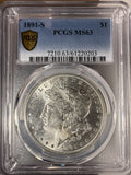 1891-S Morgan Silver Dollar, MS63 PCGS, (15024)