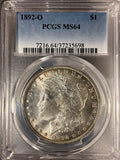 1892-O Morgan Silver Dollar, MS64 PCGS, (15034)