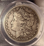 1892-S Morgan Silver Dollar, AU50 PCGS, (15046)