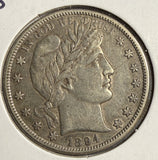 1894-S Barber Half Dollar, Circulated. (15092)