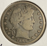 1897-O Barber Half Dollar, VF (15104)
