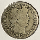 1915 Barber Half Dollar, Circulated, (15108)
