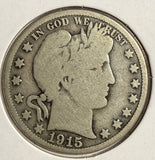1915 Barber Half Dollar, Circulated, (15110)