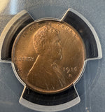 1916-S Lincoln Wheat Cent,MS64RB PCGS, (15117)
