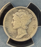 1916-D Mercury Dime, Key Date, VG08 PCGS (15138)