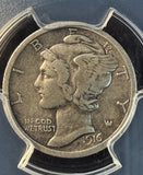 1916-D Mercury Dime, Key Date,  PCGS Genuine (XF) (15142)