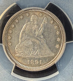 1891 Seated Liberty Quarter, MS63 PCGS (15147)