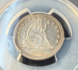 1891 Seated Liberty Quarter, MS63 PCGS (15147)