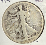 1919 Walking Liberty Half Dollar, Circulated, (15169)