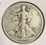 1921-S Walking Liberty Half Dollar, Circulated, (15184)
