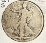 1927-S Walking Liberty Half Dollar, Circulated, (15188)
