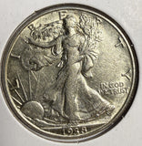 1938-D Walking Liberty Half Dollar, Circulated, (15192)