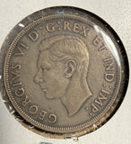 1937 Canadian Silver Dollar, AU (15200) Toned