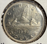1952 Canadian Silver Dollar, AU+ NWL  (15204)