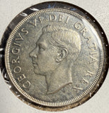 1952 Canadian Silver Dollar, AU+ NWL  (15204)
