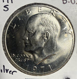 1971-S Eisenhower 40% Silver Dollar, MS60+ (15206)