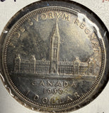 1939 Canadian Silver Dollar, AU (15220)