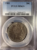 1909 Barber Half Dollar, MS63+ PCGS (15251)