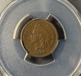 1864-L Indian Head Cent, AU50 PCGS, (15298)