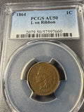 1864-L Indian Head Cent, AU50 PCGS, (15298)
