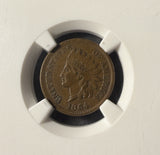1864-L Indian Head Cent, AU55 NGC, (15300)