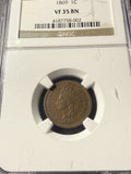 1869 Indian Head Cent, VF-35 NGC, (15310)