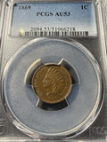 1869 Indian Head Cent, AU53 PCGS, (15312)