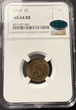 1869 Indian Head Cent, MS64RB NGC+CAC, (15318)