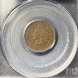1877 Indian Head Cent, F12 PCGS, (15334)