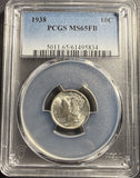1938 Mercury Dime, MS65FB PCGS (15427)