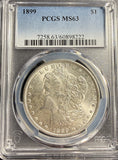 1899 Morgan Silver Dollar, MS63 PCGS, (15487)