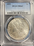 1899 Morgan Silver Dollar, MS63 PCGS, (15491)