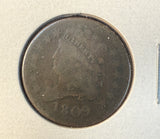 1809 Classic Head Half Cent, Circ, (15507)