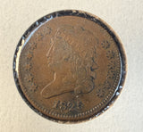 1825 Classic Head Half Cent, Circ, (15509)