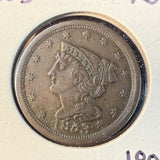 1853 Braided Hair Half Cent, Circ, (15517)