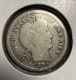 1895-S Barber Dime, Circulated, (15643)